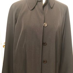 Anne Klein II Single Breasted Trench Maxi Raincoat